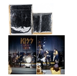 KISS Peter Criss 1973 - 1974 Concert Drum Riser Bottom Border Mylar Silver Wrap Material Leftover Section with Store Receipt -- from Lydia Criss