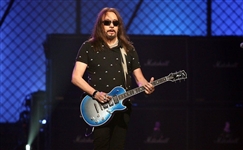 KISS Ace Frehley Gibson Les Paul Guitar Signed Paint Sample Body for Blue Burst Silver Sparkle Finish Approval 1998 -- formerly owned by Ace Frehley