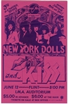 KISS Debut Album 1st Tour & New York Dolls June 12, 1974 Flint, Michigan Concert Poster