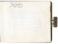 KISS Ace Frehley 1964-1969 School Classmate Autograph Book -- contains 1960's Paul Frehley Autograph on inside back cover -- formerly owned by Ace