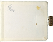 KISS Ace Frehley 1964-1969 School Classmate Autograph Book -- contains 1960's Paul Frehley Autograph on inside back cover -- formerly owned by Ace
