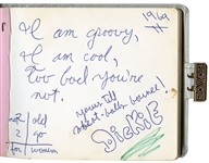 KISS Ace Frehley 1964-1969 School Classmate Autograph Book -- contains 1960's Paul Frehley Autograph on inside back cover -- formerly owned by Ace