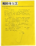 KISS Gene Simmons Handwritten Signed Letter on Pre-Kiss Army Stationery 1975