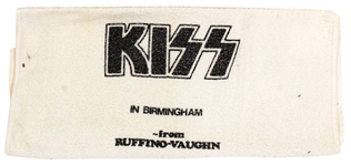 KISS Promo Ruffino-Vaughn Productions Promotional Towel for Birmingham, Alabama Concert 1977 or 1979 Tour