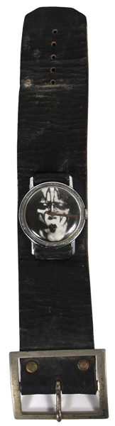 KISS Ace Frehley 1978 Leather Wrist Cuff Watch -- formerly owned by Ace Frehley