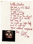 David Bowie Handwritten and Signed Poem (JSA LOA) With Large Amount of His Hair