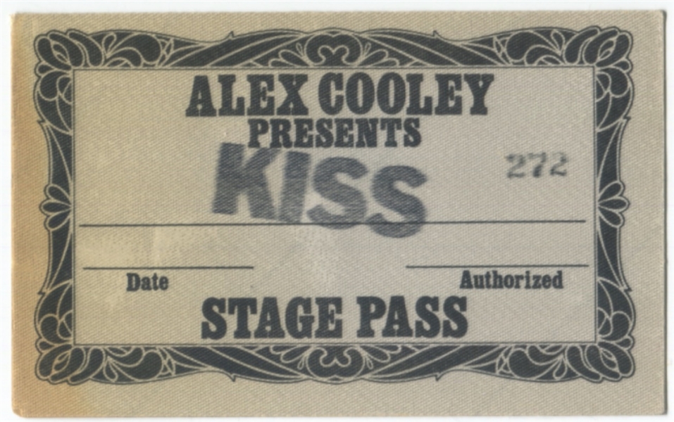 KISS 1976 Stage Pass