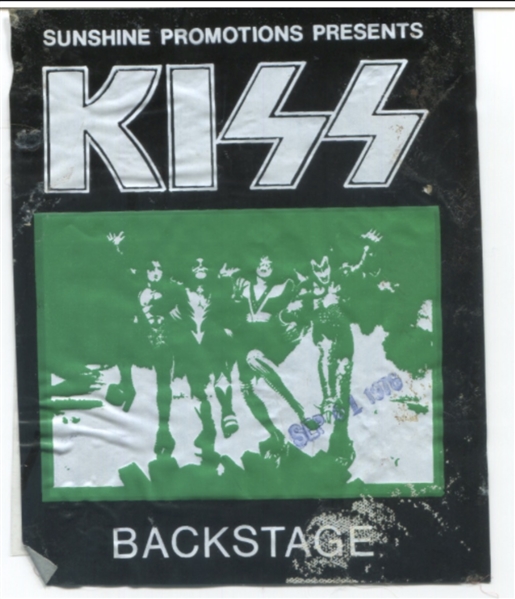 KISS Backstage Vinyl Pass September 1976