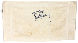 KISS Ace Frehley Signed & Inscribed Stage Used White HandTowel