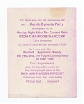Prince “Purple Rain” The Purple Dynasty Party Invitation
