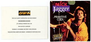 Mick Jagger “Deep Down Under” Tour Travel Bag, Tour Itinerary, Handwritten Set list, Tour Program & More