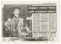 Mick Jagger “Deep Down Under” Tour Travel Bag, Tour Itinerary, Handwritten Set list, Tour Program & More