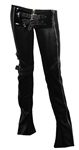 Shakira Stage Worn Custom Made Black Leather Pants From 2002 “Tour of the Mongoose”