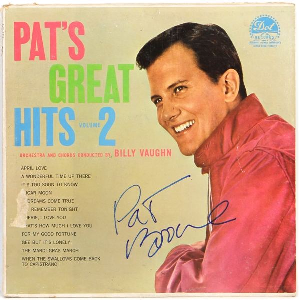 Pat Boone Signed "Pats Great Hits Volume 2" Album
