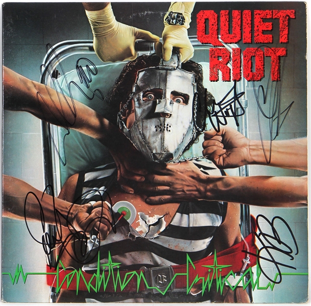 Quiet Riot Band Signed "Condition Critical" Album REAL