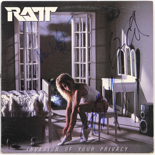 Ratt Band Signed "Invasion of Your Privacy" Album