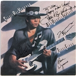 Stevie Ray Vaughan and Double Trouble Signed Texas Flood Debut Album (4 Signatures) JSA & REAL
