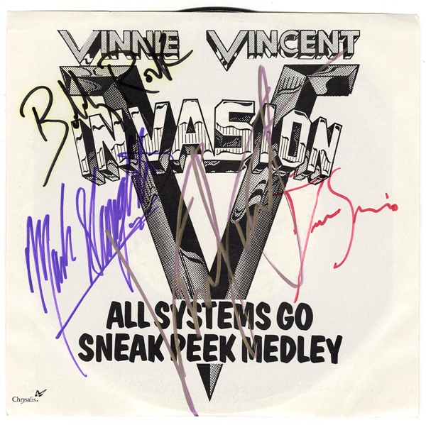 Vinnie Vincent Invasion Signed "All Systems Go Sneak Peek Medley" Album Insert