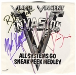 Vinnie Vincent Invasion Signed All Systems Go Sneak Peek Medley Album Insert