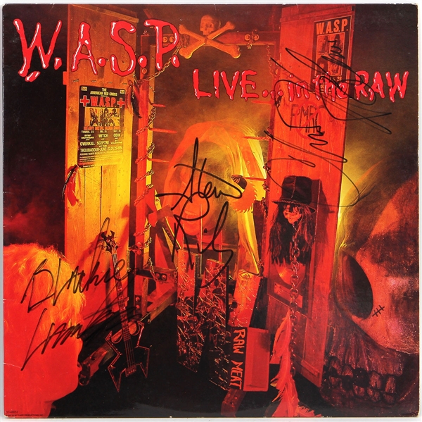 W.A.S.P. Band Signed “Live… In The Raw” Album