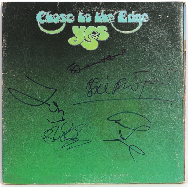 YES Band Signed “Close to the Edge” Album (5 Signatures) REAL