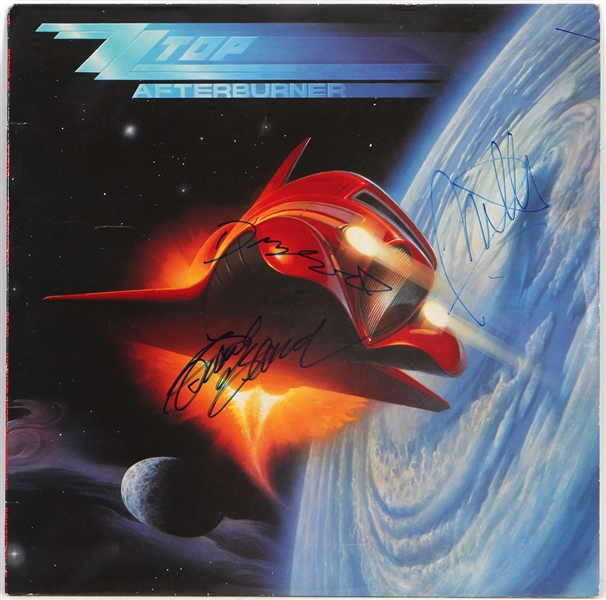ZZ Top Band Signed “Afterburner” Album REAL