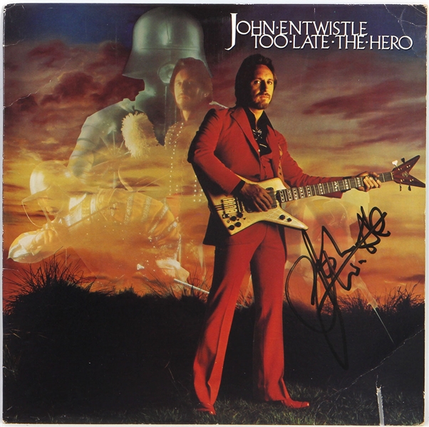 John Entwistle Signed "Too Late The Hero" Album