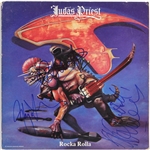 Judas Priest Band Signed “Rocka Rolla” Album REAL
