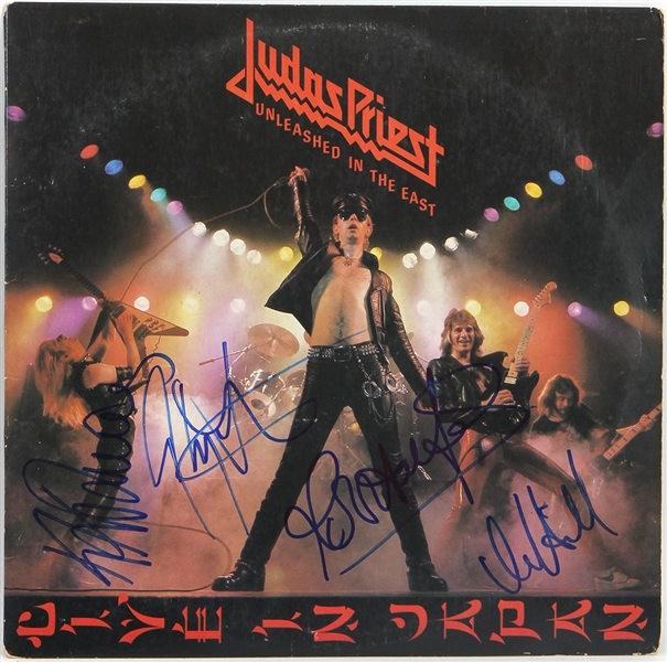 Judas Priest Band Signed “Unleashed in the East” Album REAL