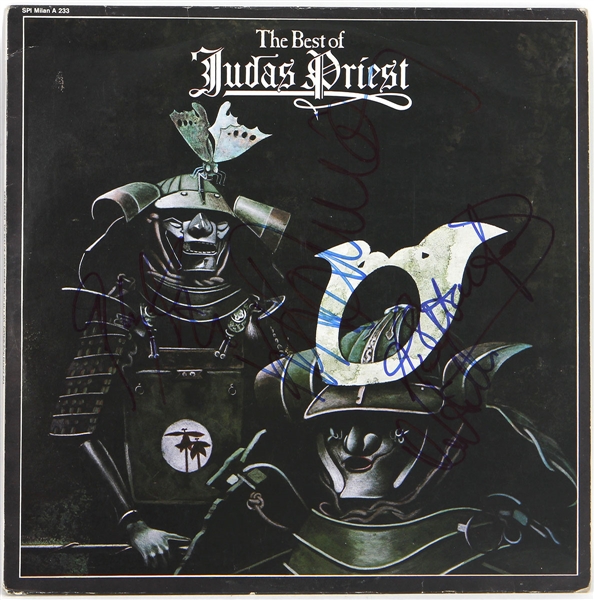 Judas Priest Band Signed “The Best of Judas Priest” Album REAL