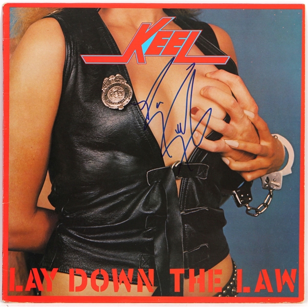 Keel Signed "Lay Down The Law" Album