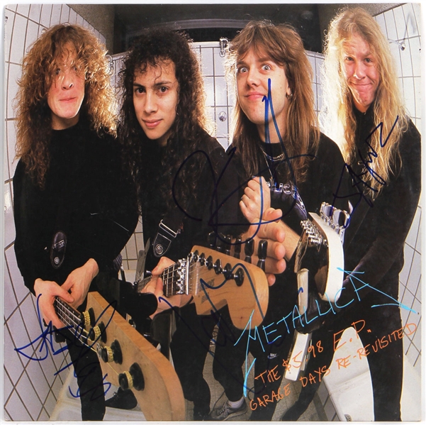 Metallica Band Signed “The $5.98 E.P. – Garage Days Re-Revisited” Album REAL