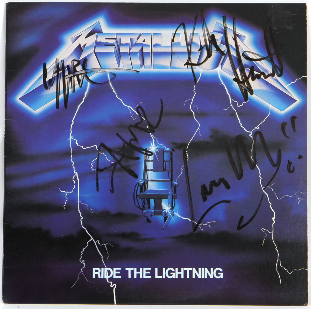 Lot Detail Metallica Band Signed Ride The Lightning Album With Cliff Burton JSA