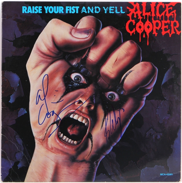 Alice Cooper Signed "Raise Your Fist And Yell" Album