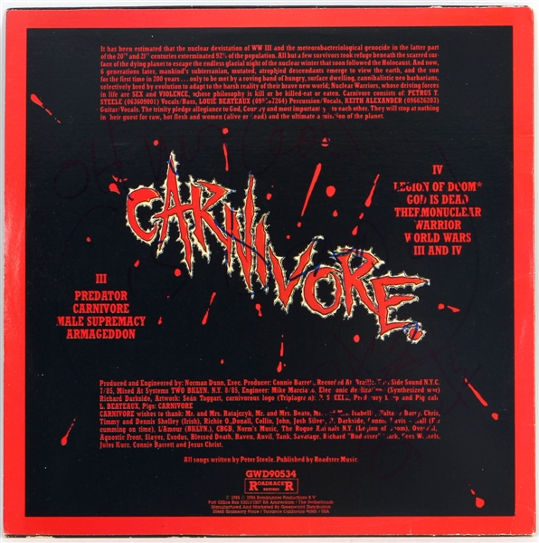Carnivore Signed "Carnivore" Album