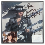 Stevie Ray Vaughan and Double Trouble Signed Texas Flood Debut Album Flat JSA & REAL