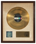 The Who Tommy Original RIAA White Matte Gold Album Award Presented to Manager Peter Rudge