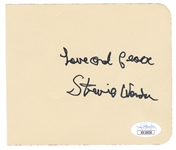 Stevie Wonder Signed Album Page JSA