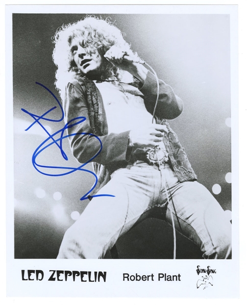 Led Zeppelin Robert Plant Signed Promotional Photograph REAL