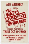 The Watts 103rd Street Rhythm Band Original Concert Poster Circa 1960s