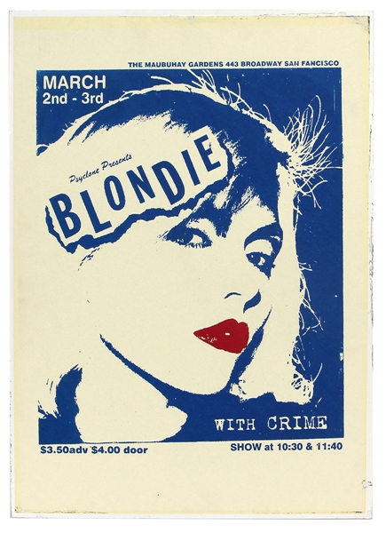 Blondie Original 1977 Concert Poster Lithograph