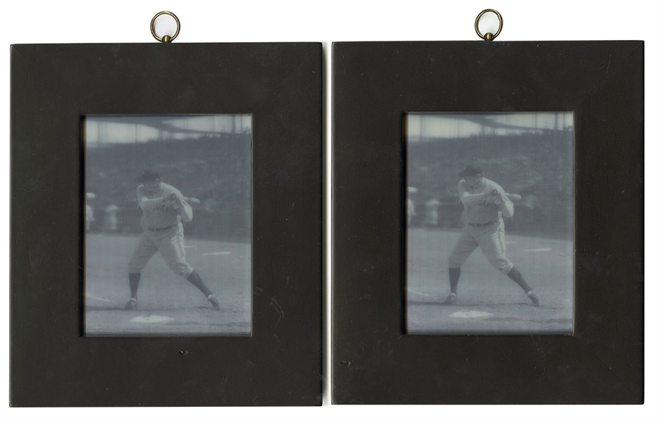 Rare Babe Ruth 3-D Photos Framed