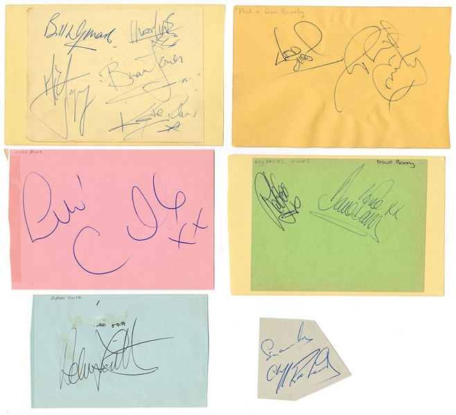 The Rolling Stones Band Signed Album Page (With Other Autographs) JSA