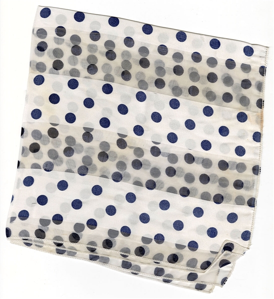 Prince Stage Worn Blue Polka Dot Scarf