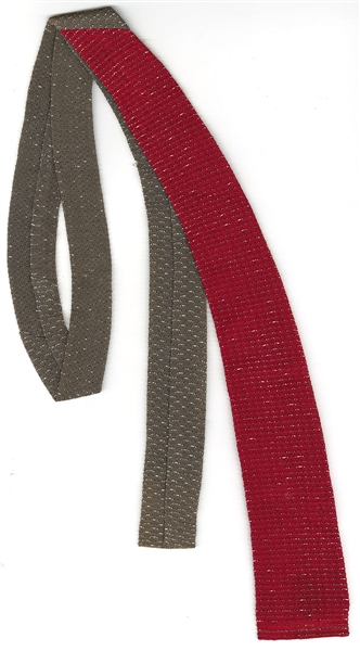 James Brown Owned & Worn Red and Brown Tie