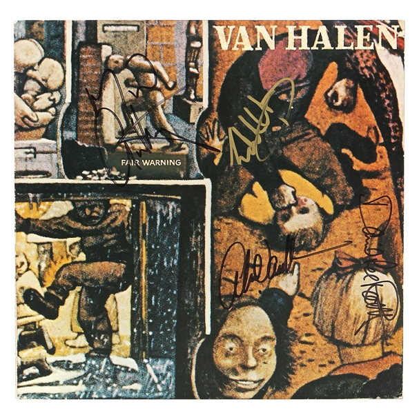 Van Halen Band Signed “Fair Warning” Album REAL