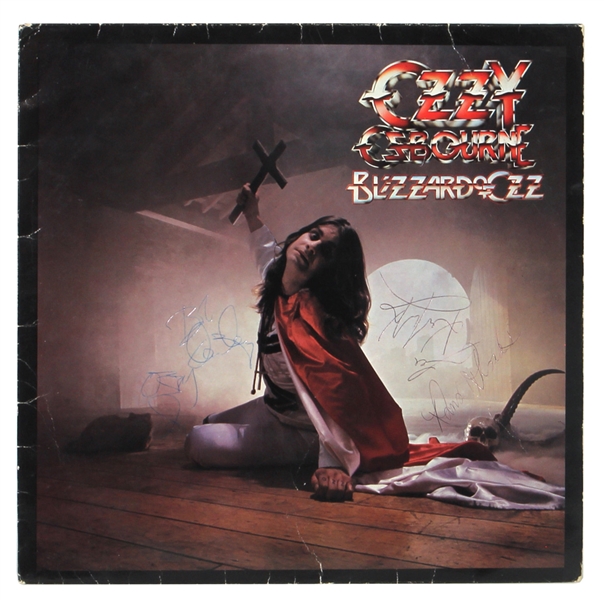 Ozzy Osbourne & Randy Rhoads Band Signed “Blizzard of Ozz” Album JSA & REAL