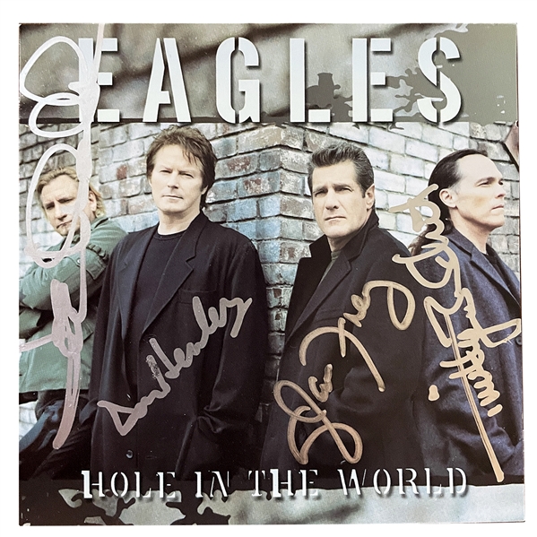 The Eagles Band Signed “Hole in the World” CD Cover 