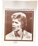 David Bowie Vintage Signed Madison Square Garden Tour Program
