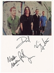 Foo Fighters Band Signed Book Page Photograph REAL